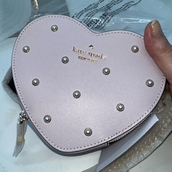 Kate Spade Lilac Saffiano Leather Lobe Shack Mini Heart Crossbody - Picture 3 of 9